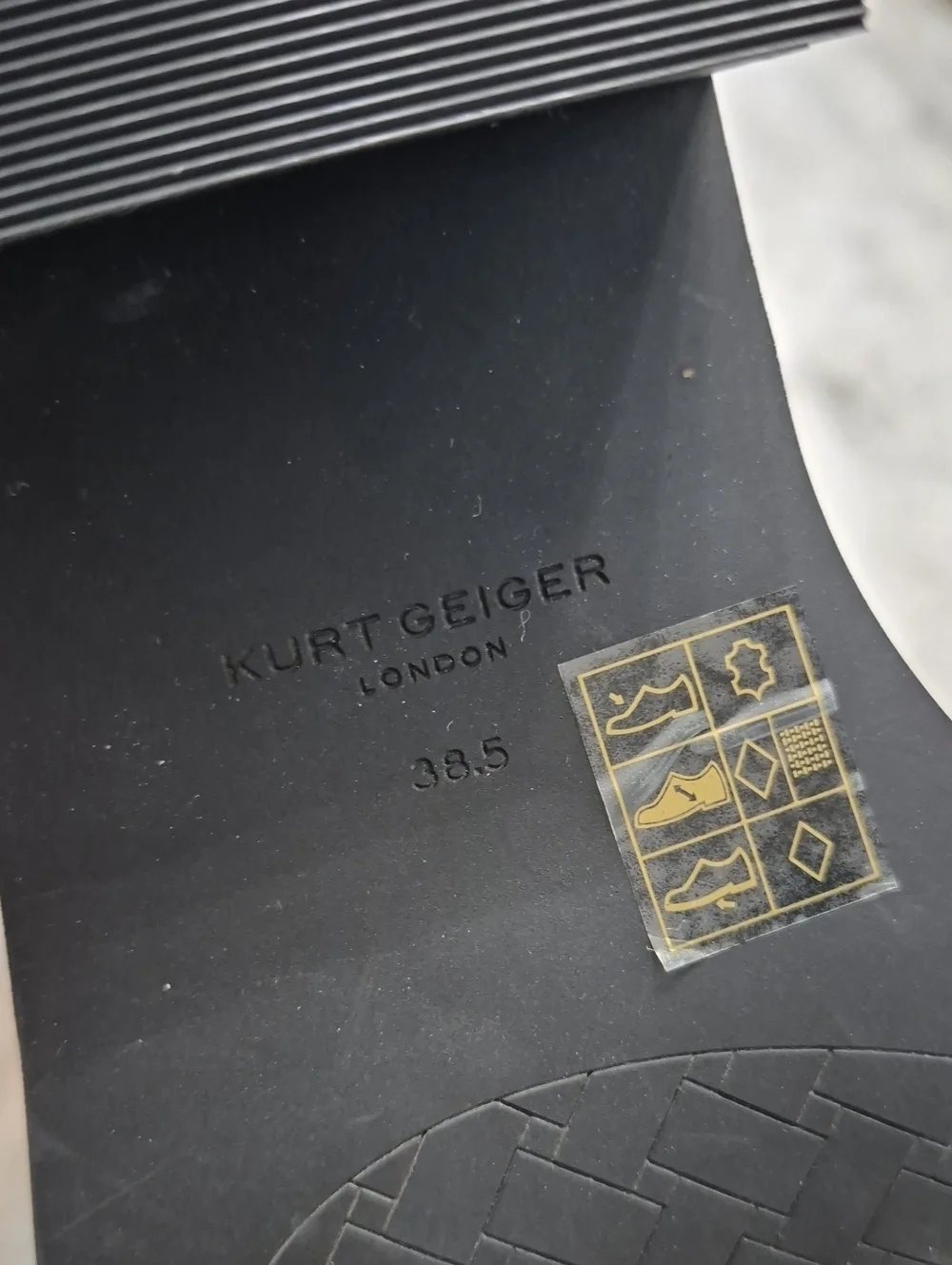 Kurt Geiger Octavia Black Leather Combat Boots Women's Sz 8 Eu 38.5 $285